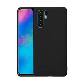 Teleplus Huawei P30 Pro Soft Tpu Siyah Tam Yapışan Cam Uyumlu Silikon Kılıf