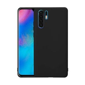 Teleplus Huawei P30 Pro Soft Tpu Siyah Tam Yapışan Cam Uyumlu Silikon Kılıf