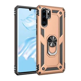 Teleplus Huawei P30 Pro Vega Yüzüklü Tank Kapak Kırmızı + Tam Kapatan Cam Kılıf
