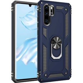 Teleplus Huawei P30 Pro Vega Yüzüklü Tank Kapak Lacivert Kılıf