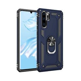 Teleplus Huawei P30 Pro Vega Yüzüklü Tank Kapak Lacivert Kılıf