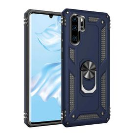 Teleplus Huawei P30 Pro Vega Yüzüklü Tank Kapak Lacivert Kılıf