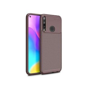 Teleplus Huawei P40 Lite E Kahverengi Negro Dizayn Silikon Kılıf+Nano Ekran Koruyucu