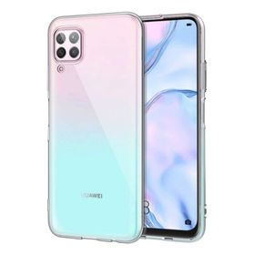 Teleplus Huawei P40 Lite Lüks Silikon Şeffaf Kılıf+Nano Ekran Koruyucu