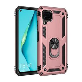 Teleplus Huawei P40 Lite Vega Yüzüklü Tank Kapak Rose Gold Kılıf