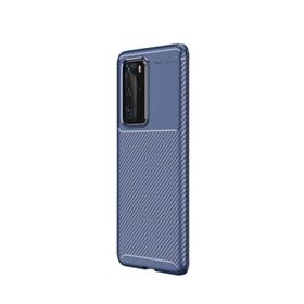 Teleplus Huawei P40 Pro Kahverengi Negro Karbon Silikon Kılıf