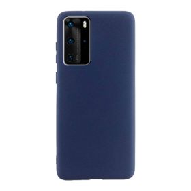 Teleplus Huawei P40 Pro Lüks Mat Silikon Kırmızı Kılıf