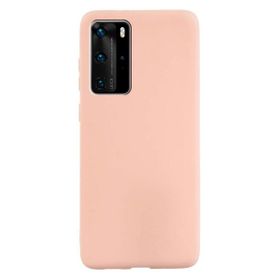 Teleplus Huawei P40 Pro Lüks Mat Silikon Kırmızı Kılıf
