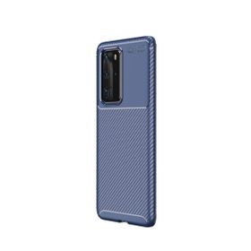 Teleplus Huawei P40 Pro Negro Karbon Silikon Siyah + Tam Kapatan Ekran Koruyucu Kılıf