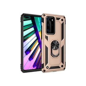 Teleplus Huawei P40 Pro Vega Yüzüklü Tank Kapak Gold Kılıf