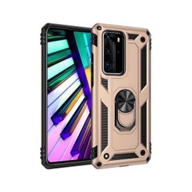 Teleplus Huawei P40 Pro Vega Yüzüklü Tank Kapak Gold Kılıf