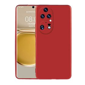 Teleplus Huawei P50 Pro Kamera Korumalı Premier Silikon Kırmızı Kılıf