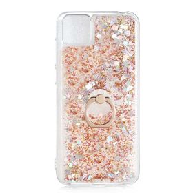 Teleplus Huawei Y5P Milce Yüzüklü Sulu Gold Silikon Cep Telefonu Kılıf
