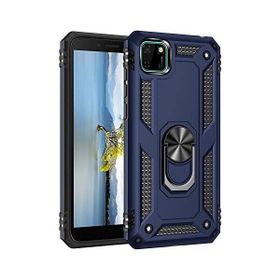 Teleplus Huawei Y5P Vega Yüzüklü Tank Kapak Lacivert Kılıf