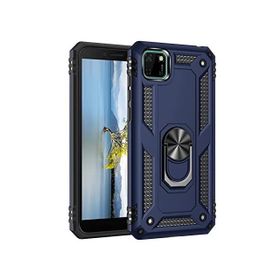 Teleplus Huawei Y5P Vega Yüzüklü Tank Kapak Lacivert Kılıf