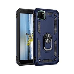 Teleplus Huawei Y5P Vega Yüzüklü Tank Kapak Lacivert Kılıf
