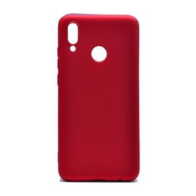 Teleplus Huawei Y6 2019 Lüks Nano Ekran Koruyucu Kırmızı Silikon Kılıf