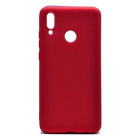 Teleplus Huawei Y6 2019 Lüks Nano Ekran Koruyucu Kırmızı Silikon Kılıf
