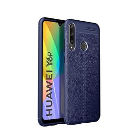 Teleplus Huawei Y6P Deri Dokulu Silikon Siyah Nano Ekran Koruyucu Kılıf