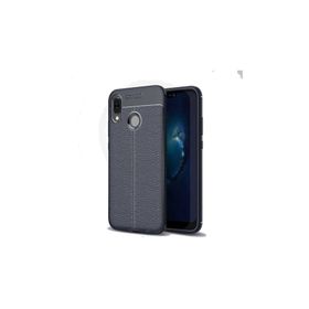 Teleplus Huawei Y6S 2019 Deri Dokulu Gri Nano Ekran Koruyucu Silikon Cep Telefonu Kılıf