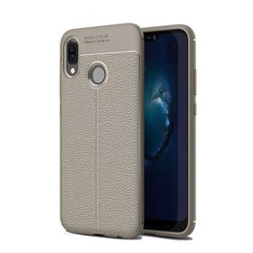 Teleplus Huawei Y6S 2019 Deri Dokulu Lacivert Nano Ekran Koruyucu Silikon Cep Telefonu Kılıf
