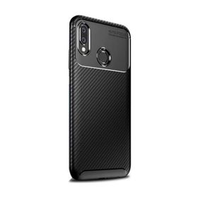 Teleplus Huawei Y6s 2019 Negro Karbon ve Silikonlu Lacivert Nano Ekran Koruyucu Cep Telefonu Kılıfı