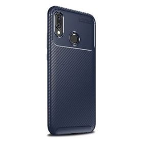 Teleplus Huawei Y6s 2019 Negro Karbon ve Silikonlu Lacivert Nano Ekran Koruyucu Cep Telefonu Kılıfı
