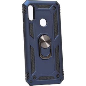 Teleplus Huawei Y6S 2019 Vega Yüzüklü Tank Kapak Lacivert Nano Ekran Koruyucu Cep Telefonu Kılıfı