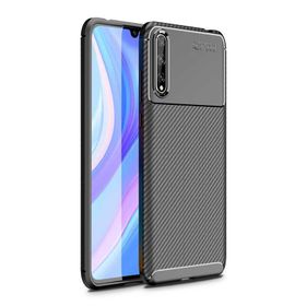 Teleplus Huawei Y8p Kılıf Negro Karbon Silikon