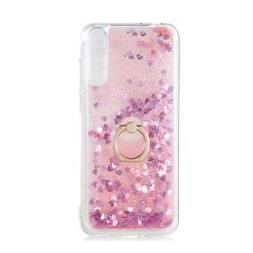 Teleplus Huawei Y8p Milce Yüzüklü Sulu Pembe Silikon Cep Telefonu Kılıf