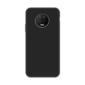Teleplus Infinix Note 7 Lüks Mat Siyah Silikon Cep Telefonu Kılıf