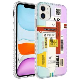 Teleplus iPhone 11 Desenli Elegans Serisi No 4 Silikon Mavi Kılıf