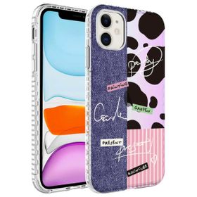 Teleplus iPhone 11 Desenli Elegans Serisi No 4 Silikon Mavi Kılıf