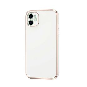 Teleplus iPhone 11 Kamera Korumalı Lazer Bark Silikon Beyaz Kılıf