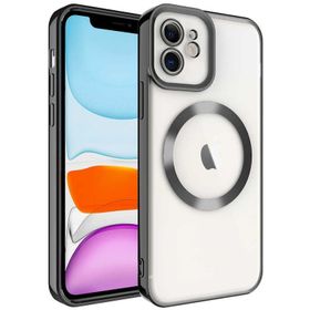 Teleplus iPhone 11 Kamera Korumalı Manyetik Wiriless Destekli Lazer Setro Silikon Siyah Kılıf