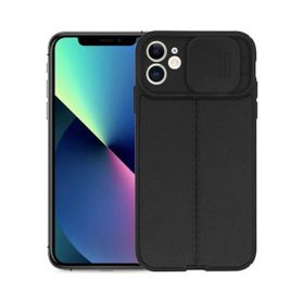 Teleplus iPhone 11 Lensi Kamera Korumalı Deri Dokulu Silikon Kırmızı Kılıf