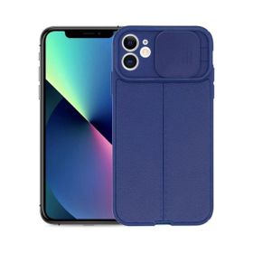Teleplus iPhone 11 Lensi Kamera Korumalı Deri Dokulu Silikon Kırmızı Kılıf