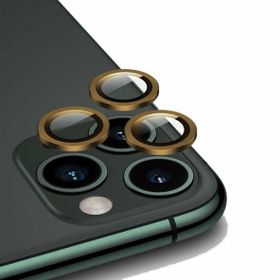 Teleplus iPhone 11 Pro Max CL-02 Kamera Metal Koruyucu Gold Cep Telefonu Ekran Koruyucusu