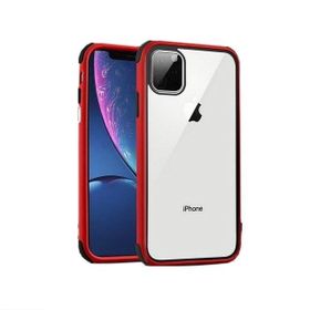 Teleplus Iphone 11 Pro Max Mat Arkası Şeffaf Süper Kırmızı Nano Ekran Koruyucu Silikon Kılıf