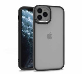 Teleplus iPhone 11 Pro Max Renkli Bumper Hybrid Flora Silikon Mor Cep Telefonu Kılıfı
