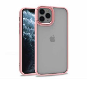 Teleplus iPhone 11 Pro Max Renkli Bumper Hybrid Flora Silikon Mor Cep Telefonu Kılıfı