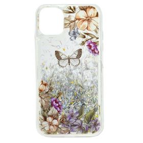 Teleplus iPhone 11 Pro Sulu Desenli Silikon Pembe Kılıf