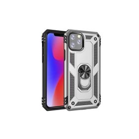 Teleplus Iphone 11 Pro Vega Yüzüklü Standlı Kapak Nano Ekran Koruyucu Kırmızı Kılıf