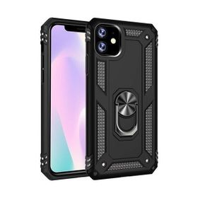 Teleplus Iphone 11 Vega Yüzüklü Standlı Kapak Kırmızı Nano Ekran Koruyucu Cep Telefonu Kılıfı