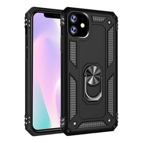 Teleplus Iphone 11 Vega Yüzüklü Standlı Kapak Kırmızı Nano Ekran Koruyucu Cep Telefonu Kılıfı