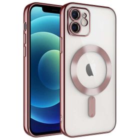 Teleplus iPhone 12 Demre Kamera Korumalı Wiriless Özellikli Kapak Gümüş Cep Telefonu Kılıfı