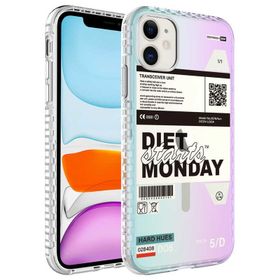 Teleplus iPhone 12 Desenli Elegans Serisi No 3 Silikon Siyah Kılıf
