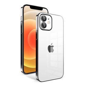 Teleplus iPhone 12 Garaj Kamera Korumalı Tareks Sert Kapak Siyah Kılıf