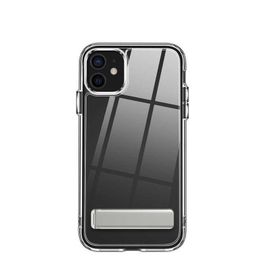 Teleplus iPhone 12 Hibrid Lstand Kapak Silikon Şeffaf Cep Telefonu Kılıfı