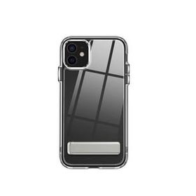 Teleplus iPhone 12 Hibrid Lstand Kapak Silikon Şeffaf Cep Telefonu Kılıfı